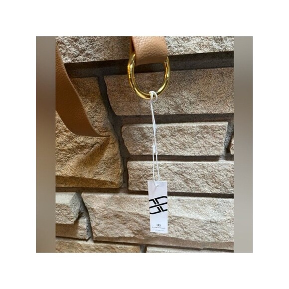 B-Low the Belt Mia Gold and Tan Chic Glam Business Casual Accent Belt NWT OS main image 7